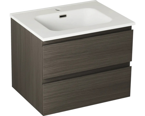 Meuble sous-lavabo avec deux tiroirs et lavabo