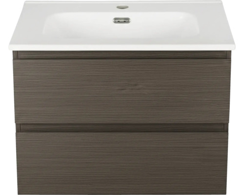 Meuble sous-lavabo avec deux tiroirs et lavabo