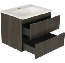 Meuble sous-lavabo avec deux tiroirs et lavabo