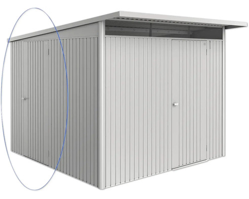 Abri de jardin métallique avec deux portes