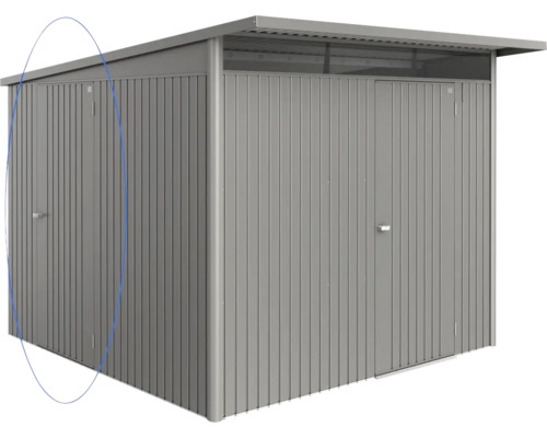 Zusatztür biohort AvantGarde Eco quarzgrau-metallic Metall Gerätehaus mit Doppeltür für den Garten
