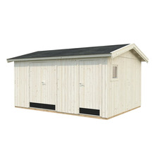 Abri de jardin en bois avec portes doubles et une fenêtre