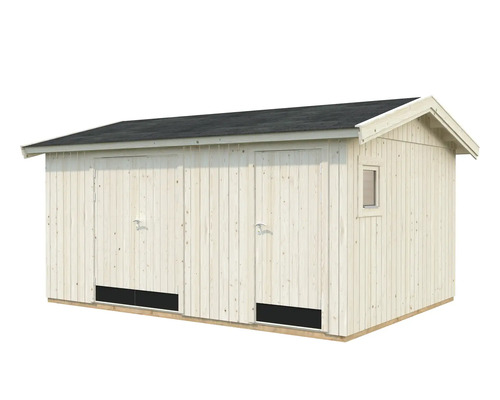 Abri de jardin en bois avec portes doubles et une fenêtre