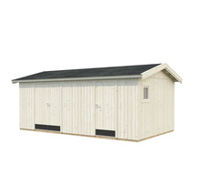 Holzgartenhaus mit Doppeltür und Fenster