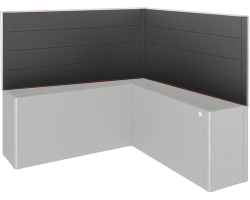 Baignoire d'angle avec habillage mural noir