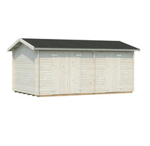 Gartenhaus mit drei Türen und Satteldach