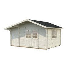 Maison de jardin en bois avec double porte et fenêtres