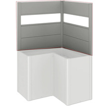 Eckbadewannenverkleidung mit Inspektionsöffnungen