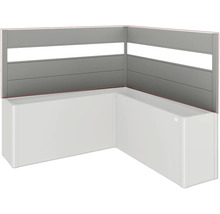 Baignoire d'angle avec tablier et habillage