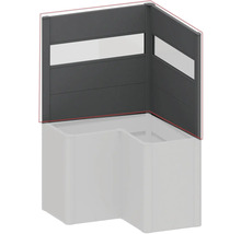 Eck-Sichtschutzzaun mit Glaselement