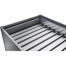 Tiroir coulissant métallique avec fond à lattes pour armoires