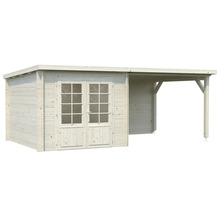 Abri de jardin en bois avec annexe
