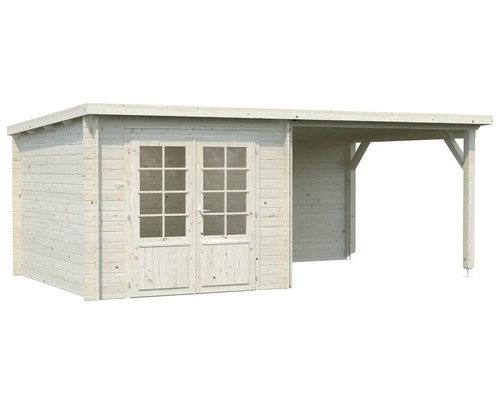 Abri de jardin en bois avec annexe