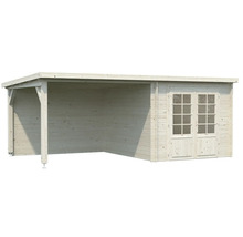 Abri de jardin en bois avec terrasse couverte