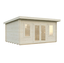 Maison de jardin en bois avec porte double et fenêtres