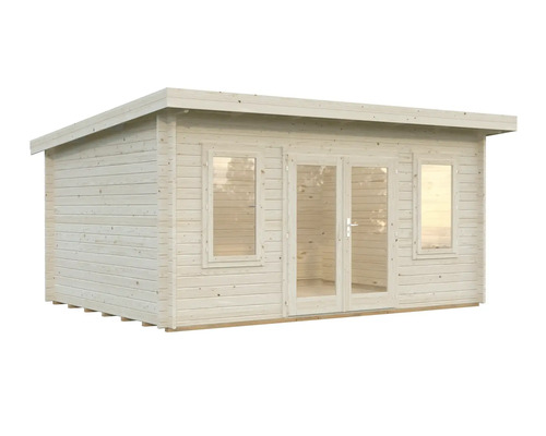 Maison de jardin en bois avec porte double et fenêtres