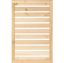 Élément de clôture en bois avec des lamelles horizontales