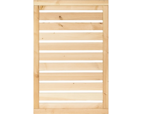 Élément de clôture en bois avec des lamelles horizontales