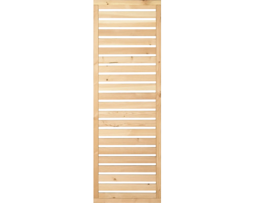 Porte en bois avec lamelles horizontales