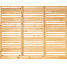 Panneau de clôture en bois avec lamelles horizontales