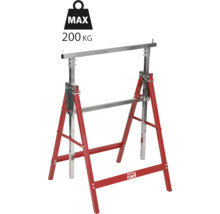 Deux tréteaux réglables avec une capacité de charge maximale de 200 kilogrammes