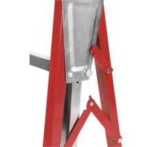 Vue détaillée d'une console de chantier réglable avec support de seau de construction