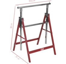 Tréteau Cargo Point avec des dimensions de 99,8 cm de largeur, 80 cm de hauteur et 39 cm de profondeur.