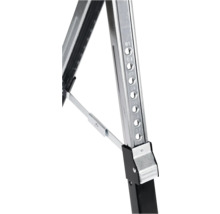 Vue détaillée d'un tréteau d'échafaudage réglable en hauteur