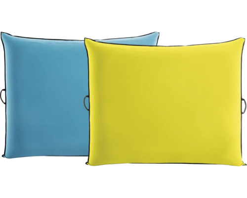 Deux coussins carrés avec boucle de transport