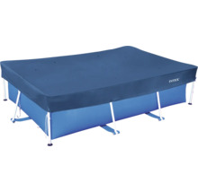Couverture de piscine rectangulaire sur une piscine à cadre métallique, Logo Intex