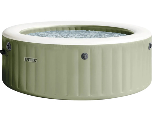 Jacuzzi gonflable INTEX Pure Spa Bubble olive Bain à remous gonflable Intex avec de l'eau