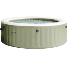 Jacuzzi gonflable rempli d'eau et logo Intex