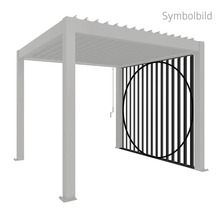 Abbildung einer Pergola mit Lamellenwand zur Veranschaulichung