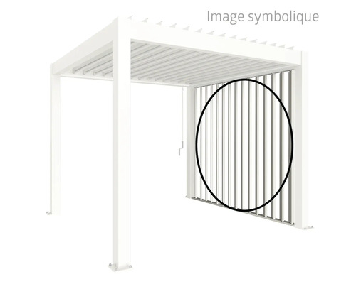 Pergola autoportante avec paroi à lamelles pour l'ombrage