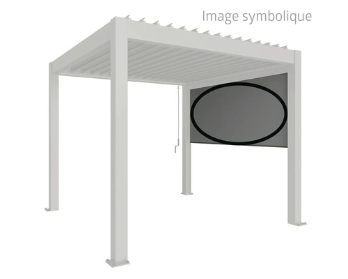 Pergola autoportante avec écran de confidentialité