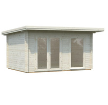 Abri de jardin en bois avec fenêtres et double porte