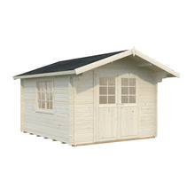 Abri de jardin en bois avec fenêtre et porte double