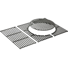Grille de cuisson en fonte pour barbecues au charbon de bois, en plusieurs parties