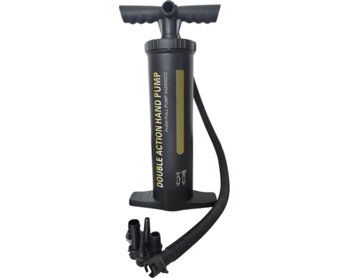 Pompe à main à double action avec tuyau et divers accessoires