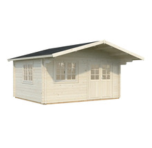 Abri de jardin en bois avec fenêtre et porte