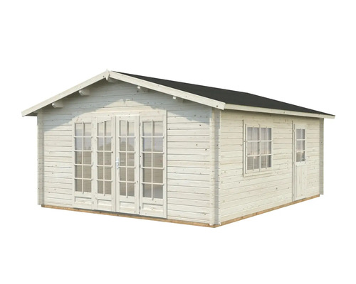 Abri de jardin en bois avec double porte et fenêtres