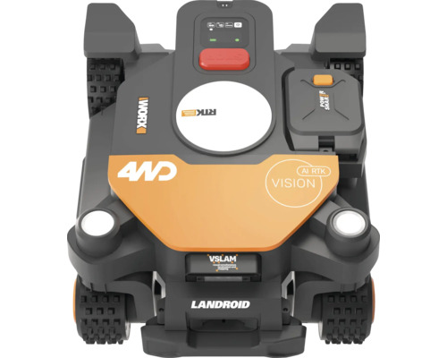 Robot tondeuse Worx Landroid avec transmission intégrale et technologie Vision