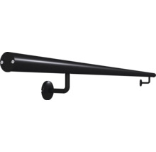 Main courante noire avec supports muraux