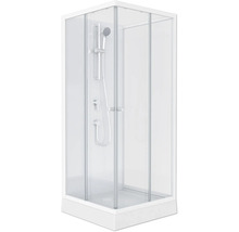 Duschkabine mit Schiebetüren und Duscharmatur