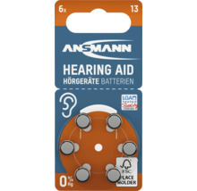 Ansmann Hörgerätebatterien Größe 13, 6 Stück