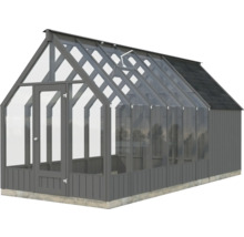 Serre avec portes vitrées et fenêtre de toit