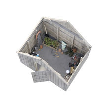 Abri de jardin avec outils et accessoires de jardinage