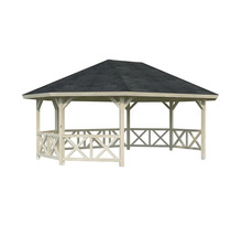 Pavillon de jardin en bois avec toit foncé