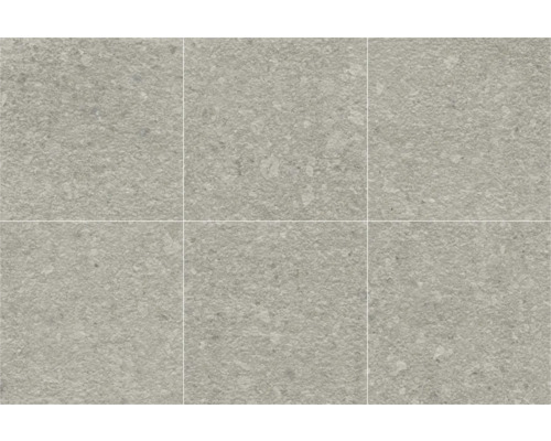 Six carreaux de sol gris avec structure en pierre