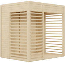 Holzgartenhaus mit Lamellenwänden